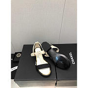 Chanel Party Style Logo Sandals Black - 2