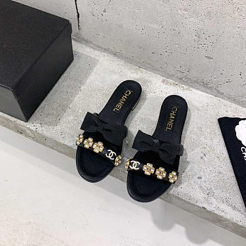 Chanel Casual Style Party Elegant Style Mules Black