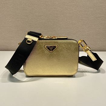 Prada Brique Saffiano Platinum Bag 19x12.5x5.5cm