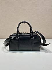 Prada Antique Nappa Top-handle Bag Black 24x12.5x7cm - 5