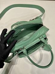 Prada Antique Nappa Top-handle Bag Green 24x12.5x7cm - 2