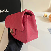 Chanel Small Flap Bag Pink Caviar Silver 20cm - 6