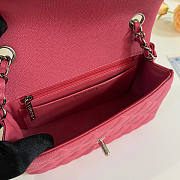 Chanel Small Flap Bag Pink Caviar Silver 20cm - 4