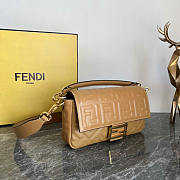 Fendi Baguette Beige Leather Bag 27x15x6cm - 6