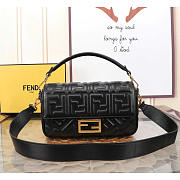 Fendi Baguette Black Leather Bag 27x15x6cm - 1