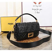 Fendi Baguette Black Leather Bag 27x15x6cm - 4