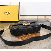 Fendi Baguette Black Leather Bag 27x15x6cm - 3