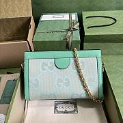 Gucci Ophidia Jumbo GG Small Shoulder Bag Green 26x17.5x8cm - 6