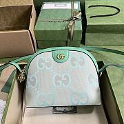 Gucci Ophidia Jumbo GG Small Shoulder Bag Green 23.5x19x8cm - 1
