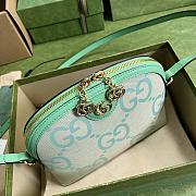 Gucci Ophidia Jumbo GG Small Shoulder Bag Green 23.5x19x8cm - 2