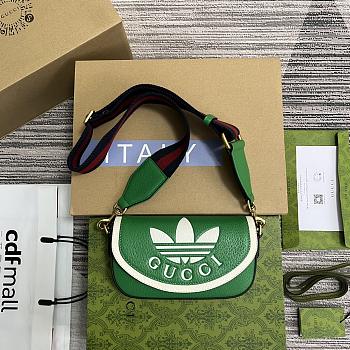 Adidas x Gucci Mini Bag Green 20.5x12x5.5cm
