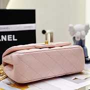 Chanel Flap Bag CF Camellia Lambskin Pink Gold 20cm - 4
