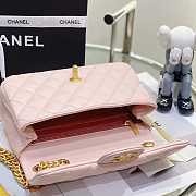 Chanel Flap Bag CF Camellia Lambskin Pink Gold 20cm - 3