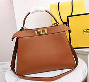 Fendi Peekaboo Medium Iseeu Brown 33.5x25.5x13cm - 1