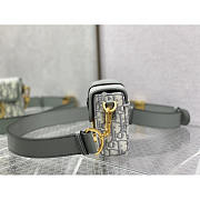 Dior Montaigne Box Bag Gray Oblique Jacquard 17.5 x 11.5 x 5 cm - 6