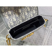Dior Montaigne Box Bag Gray Oblique Jacquard 17.5 x 11.5 x 5 cm - 4