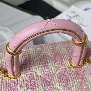 Chanel Small Vanity Case Tweed Lambskin Gold Pink 12.5x15x8cm - 2