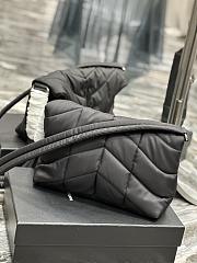 YSL Puffer Messenger Bag Nylon Black 34×27×12cm  - 4