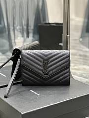 YSL Cassandre Flap Pouch Black 21×6×3cm - 1