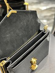 YSL Cassandra Black Patent Leather 22x16.5x5.5cm - 6