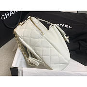 Chanel CC Day Backpack Quilted Caviar Mini White 18x16x8cm - 6