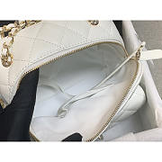 Chanel CC Day Backpack Quilted Caviar Mini White 18x16x8cm - 3