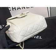 Chanel CC Day Backpack Quilted Caviar Mini White 18x16x8cm - 2