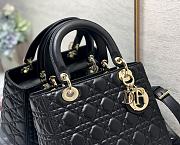 Dior Medium Lady Black Gold 24cm - 5