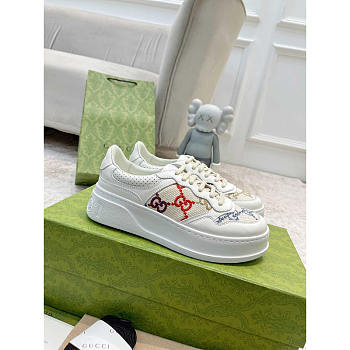 Gucci GG-Jacquard Leather Trainers