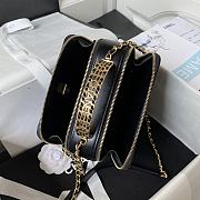 Chanel Vanity Bag Glossy Calfskin Gold Black 14x19x8.5cm - 6