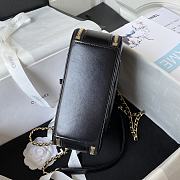 Chanel Vanity Bag Glossy Calfskin Gold Black 14x19x8.5cm - 5