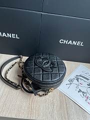 Chanel Small Vanity Case Caviar Gold Black 16x16x6.5cm - 3