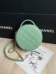 Chanel Small Vanity Case Caviar Gold Light Green 16x16x6.5cm - 4