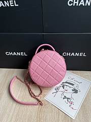 Chanel Small Vanity Case Caviar Gold Pink 16x16x6.5cm - 5