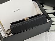 Chanel Flap Chain Bag Black Caviar Gold With Handle 18x10x4.5cm - 5
