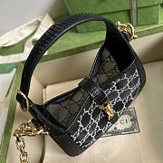 Gucci Crystal GG Lizard Jackie 1961 Mini Bag 19x13x3cm - 3