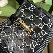 Gucci Crystal GG Lizard Jackie 1961 Mini Bag 19x13x3cm - 2