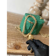 Chanel Vanity Leather Mini Bag Green 10.5x8.5x7cm - 6