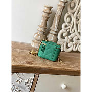 Chanel Vanity Leather Mini Bag Green 10.5x8.5x7cm - 3