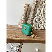 Chanel Vanity Leather Mini Bag Green 10.5x8.5x7cm - 4