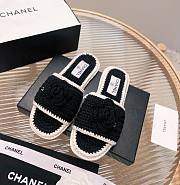 Chanel Mules Crochet Black & Ivory  - 1