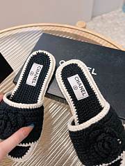 Chanel Mules Crochet Black & Ivory  - 5