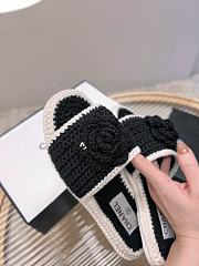 Chanel Mules Crochet Black & Ivory  - 4