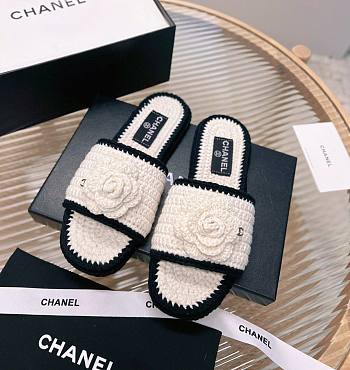 Chanel Mules Crochet White & Ivory