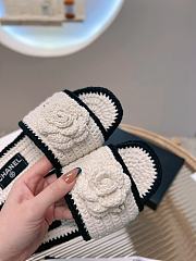 Chanel Mules Crochet White & Ivory - 4