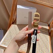 Dior 30 Montaigne Reversible Belt Hazelnut Black 2cm - 3