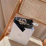 Dior 30 Montaigne Crystals Belt Black 2.7 cm - 3