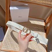 Dior 30 Montaigne Crystals Belt White 2.7cm - 1