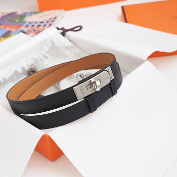 Hermes Black Silver Belt