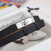 Hermes Black Silver Belt - 3